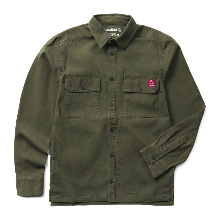 la trucha arco iris estirar el lienzo overshirt