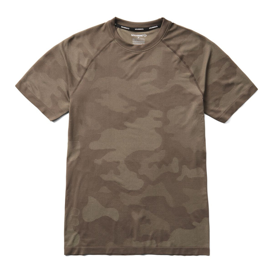 camo de malla cuello redondo camiseta interior