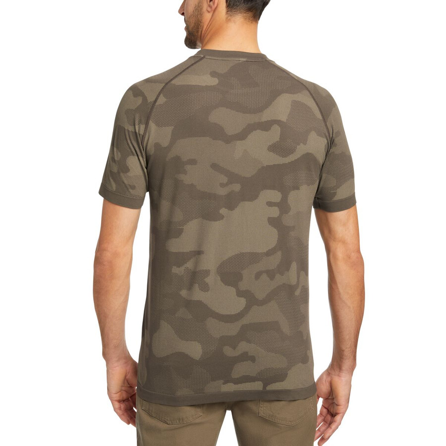 camo de malla cuello redondo camiseta interior