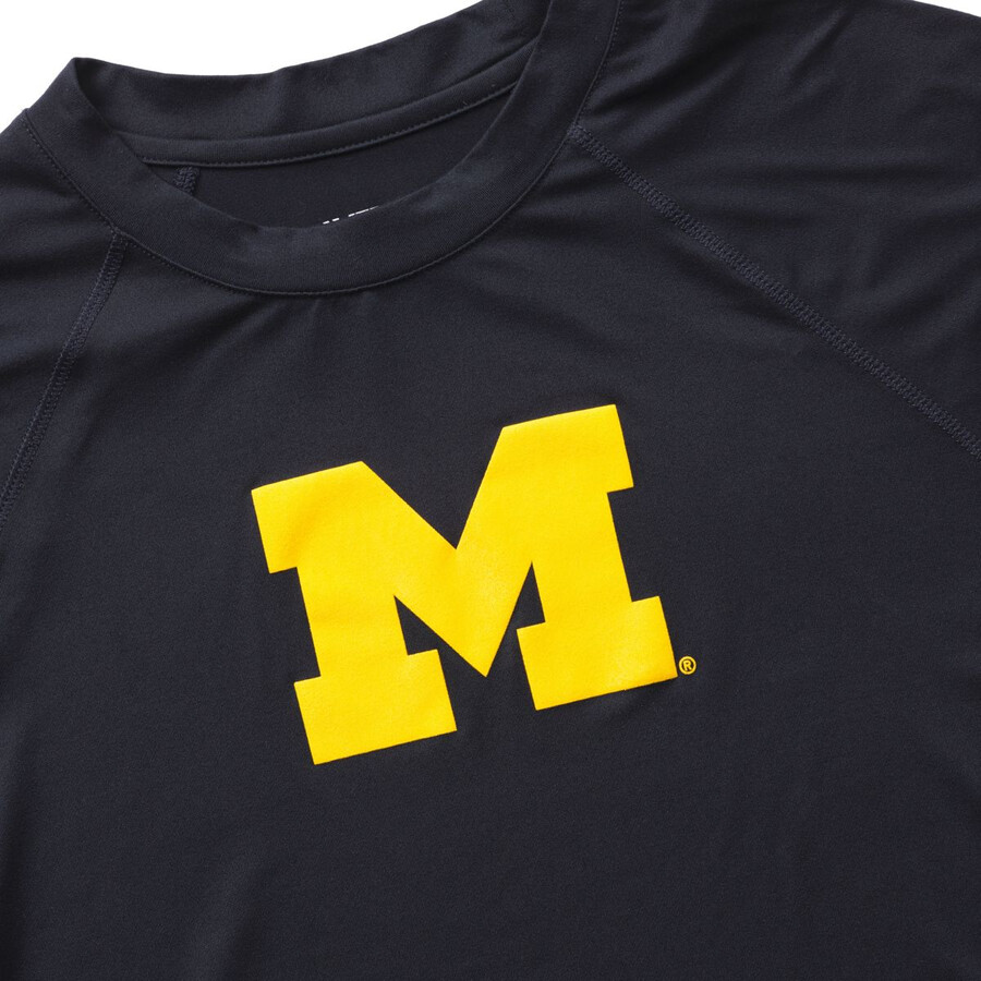 wolverine x valientes de la universidad de michigan sol-stop eco de manga larga camiseta