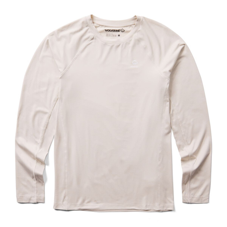 el sol deje de manga larga de rendimiento de la tripulación